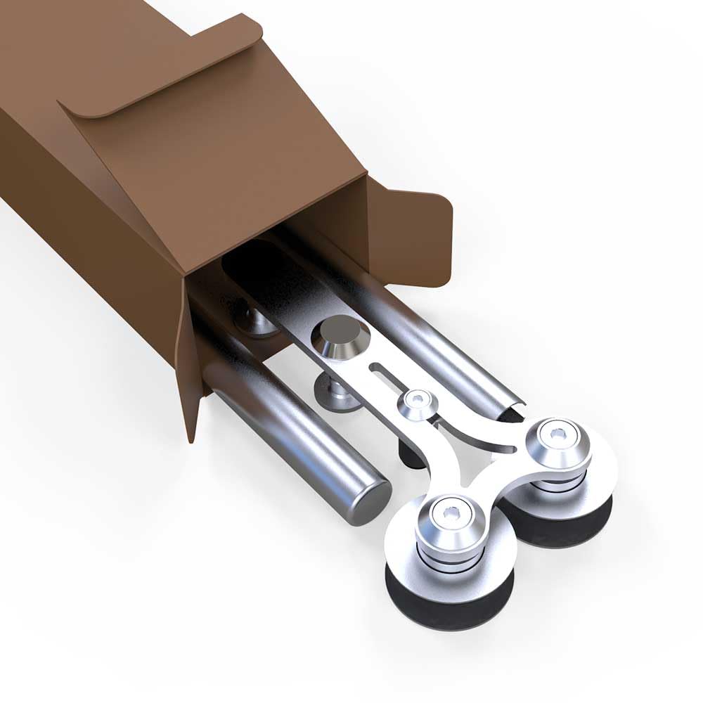 Kit complet pour porte coulissante - En acier inoxydable - En forme de Y - Argenté - 167 cm