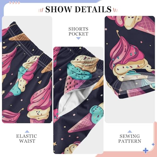 Pajama Bottoms, Pajamas Long Pant Cute Ice Creams Lounge Wear Casual Sleep Pants Soft Pjs Sleepwear4