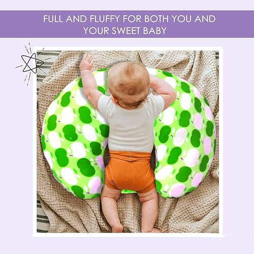 Image of VParents Multipurpose Baby Feeding Nursing Cum Maternity Pillow for New Born Cotton, Recommended for Maternity, Nursing, Medical Cheeky Cheeky (Green) 110502