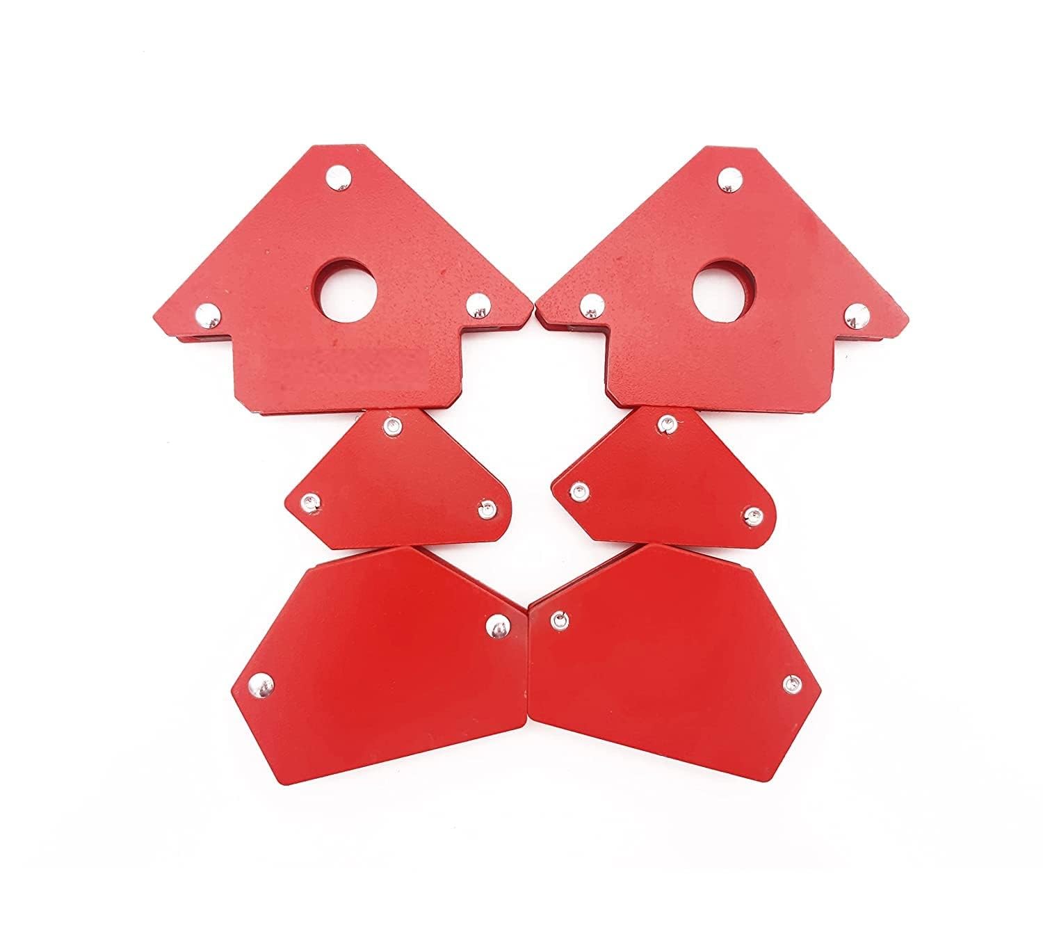 AI TOOLS 6 pc Multi Angle magnetic welding holder clamps set I with 2 pc x 3 inch arrow type, 2pc x triangle and 2pc x mini, strong magnet pull for accurate alignment Pack of 6 pc