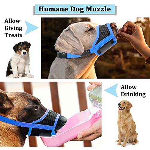 Dog Muzzle, Adjustable Dog Muzzle to Prevent Biting Chewing and Nipping
