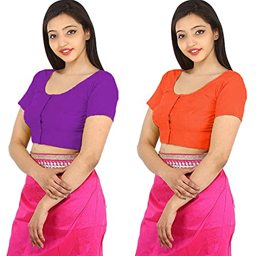 Image of Namita Women's Rubia Cotton Solid Half Sleeve Blouse