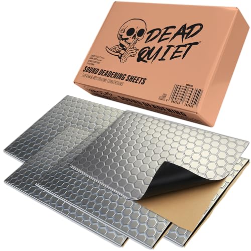 Xtremeauto Dead Quiet Sound Deadening Sheets 20 Pack 20 sq.ft (1.8 sq.m) Car Van & Motorhome Sound Proofing and Vibration Damping Mat (1.8mm Thick 375 x 250mm)