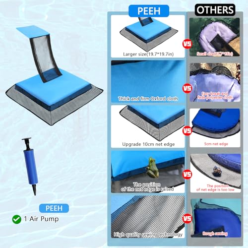 PEEH Pool Tier Saving Escape Ramp, Frog Log Saver Critter for Swimming Pool, Rescue for Frosch, Toads, Lizards, Ducks, Snakes, Eichhörnchen, Streifenhörnchen, Reduziert Pool Wartung Zubehör, Blau