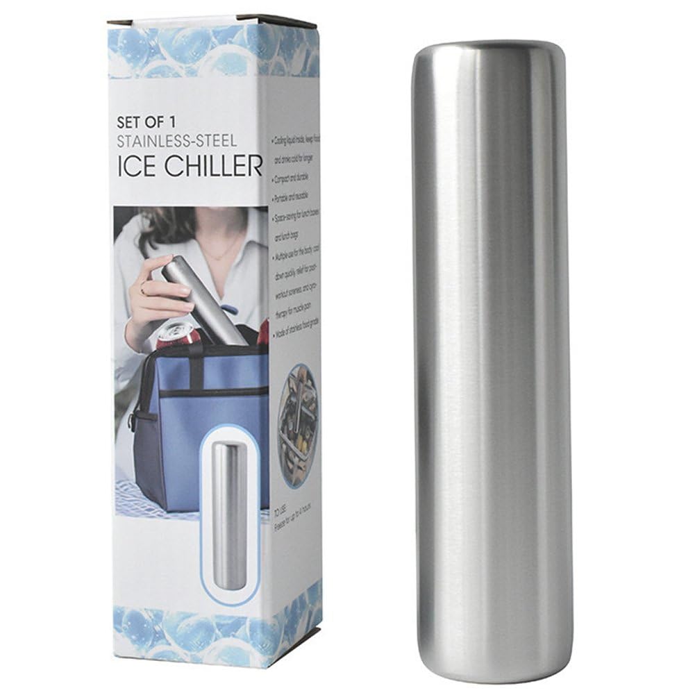 Hrippy Reusable Round Stainless Steel Ice Pack, Cooler for Lunch Bento Box Travel Refrigeration Use