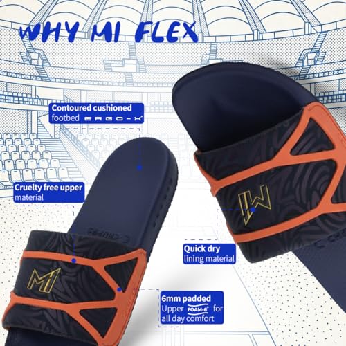 Image of CHUPPS MI Flex Men's Casual Slides | Soft Cushioned Footbed | Lightweight Anti-Slip Slippers | Indoor Outdoor Daily Wear Slides for Men