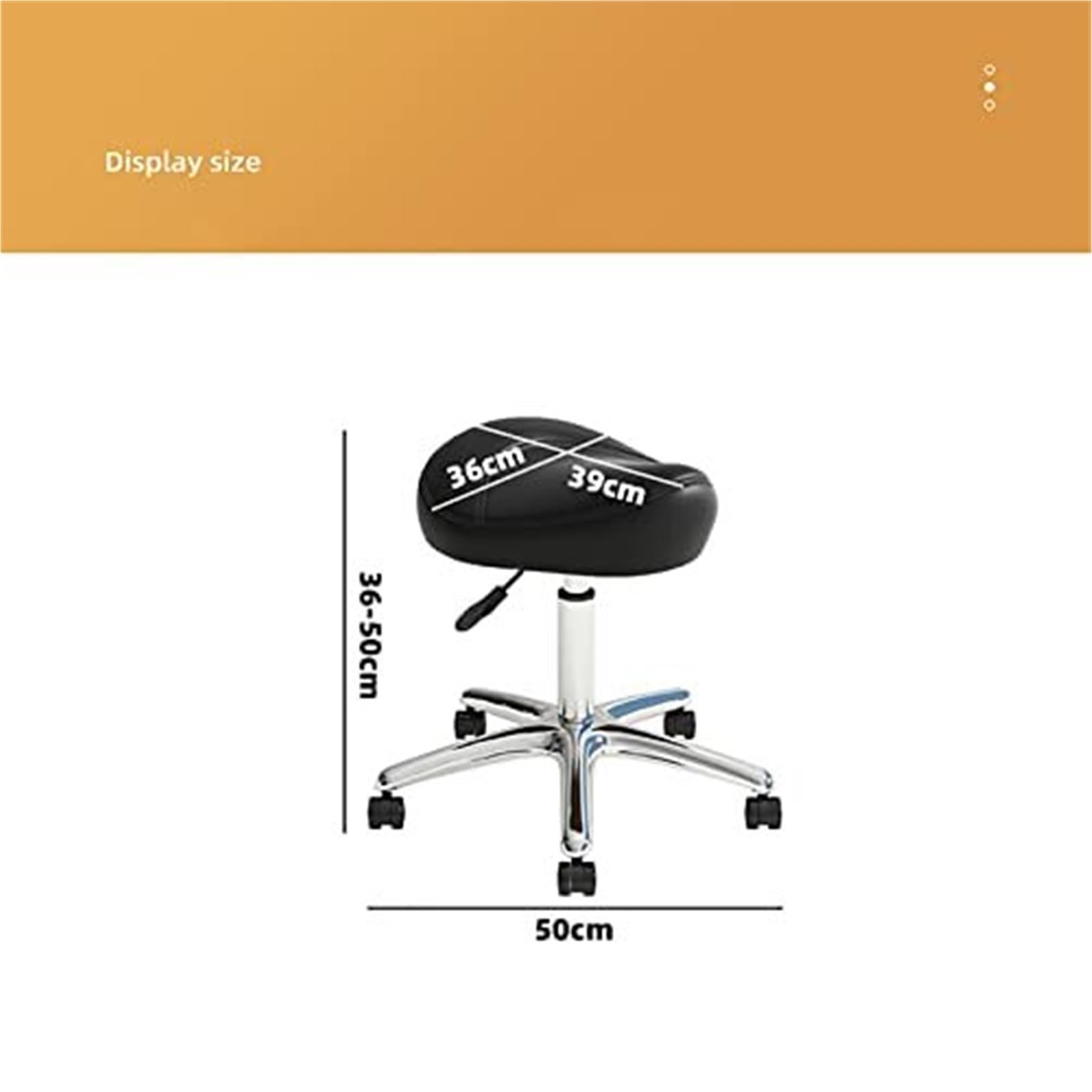 Silla de montar, taburete de silla de montar giratorio con ruedas y altura ajustable, taburete ergonómico resistente for laboratorio, clínica, dentista, salón, masajes, oficina y cocina del hogar(C)