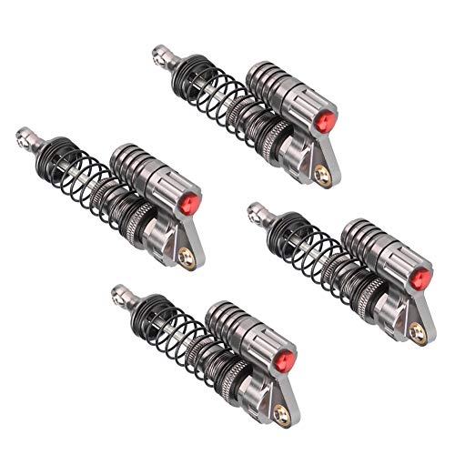 Fosa 4Pcs Rc Shock Absorbers, Aluminum Alloy High Strength Springs Shocks Set Damper With 2 Bags Of Screws For Axial / Scx10 / D90 / For Trx-4 Rc Crawler Car #TOP7