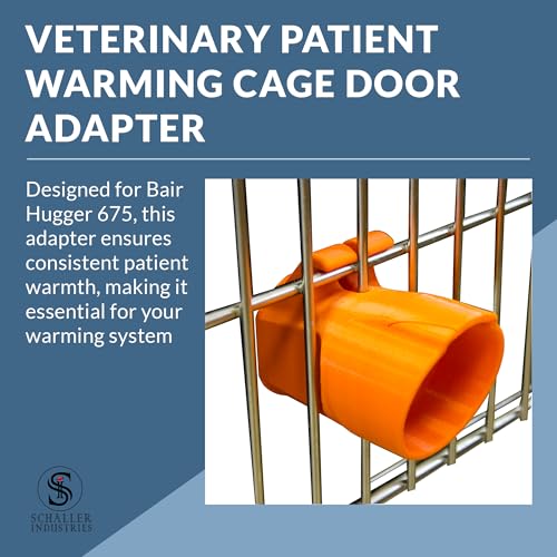 Image of Veterinary Patient Warming Cage Door Adapter Compatible with Bair Hugger Model 675 - Paper Blankets - Fast Install for Warming Blanket System, Bair Hugger Warming Unit Adapter for Veterinary Cages