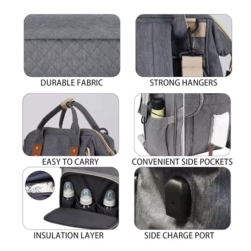 Image of Aavjo , Baby Diaper Bag for Mother, Maternity Backpack, Baby Travel Bag, Waterproof Diaper Pouch