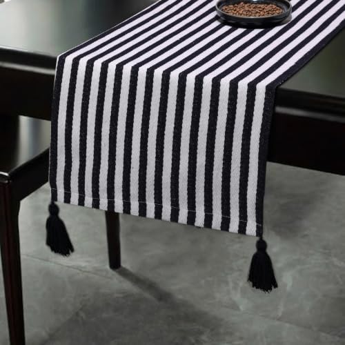 Image of THE HOME TALK Designer Placemats and Table Runner Set,5 Piece Dining Table Linen Set, Machine Washable Velvet Fabric,4 Placemats (13 x 19 Inches) 1Table Runner(14 x 72 Inches)