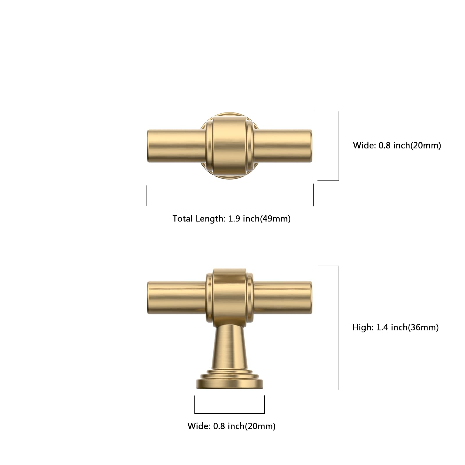 Square Milli Champagne Bronze Cabinet Knobs And Drawer Pulls - View #6