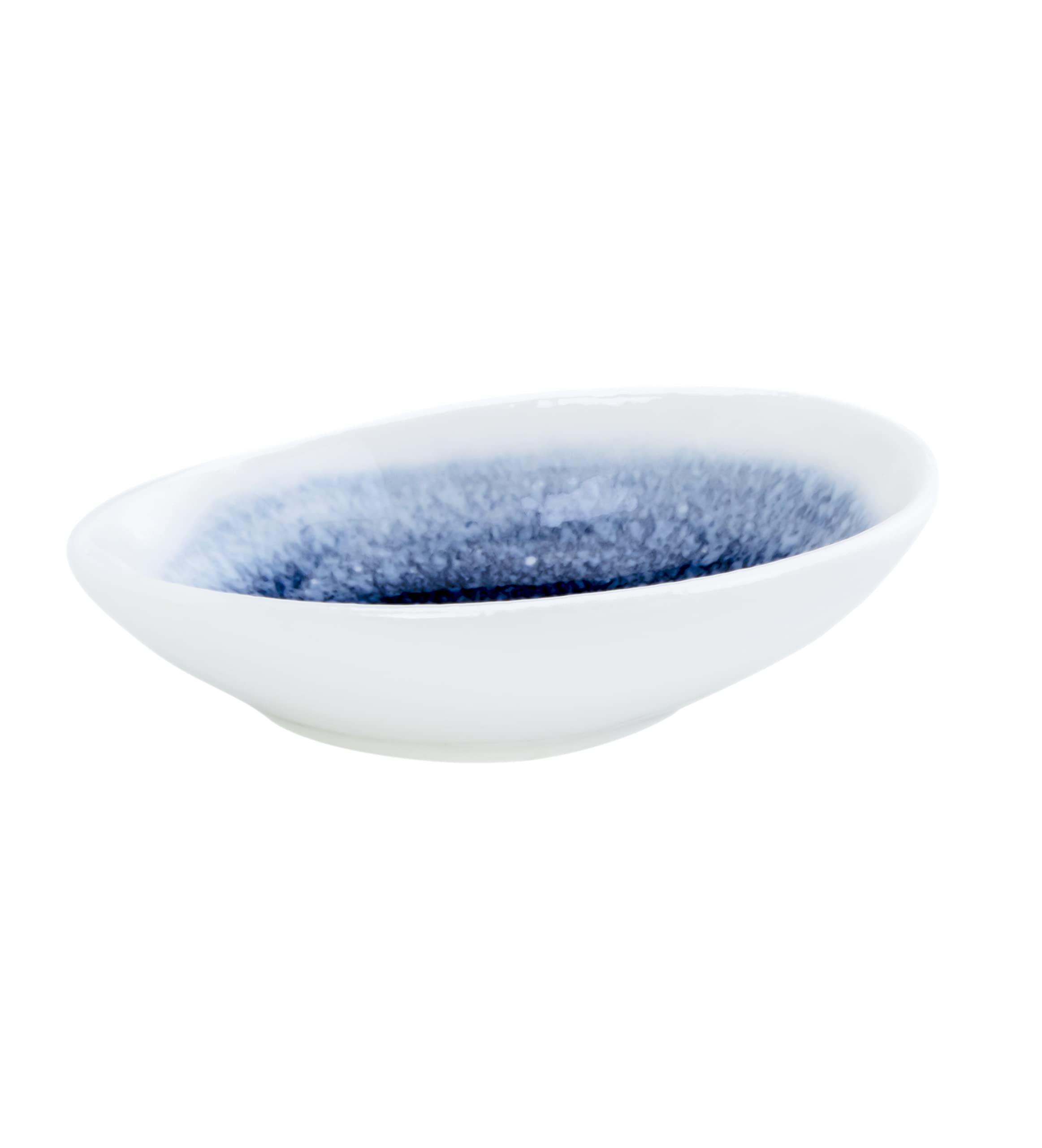 Bone China Shallow Reactive Scandi Snack Plate11cm Blue