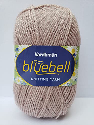 Image of Vardhman Blue Bell DK Weight Supersoft Hand Knitting & Crocheting Yarn (Pack of 1 ball - 100gram) 100% Acrylic, Multi Color Crochet Thread wool, Suitable for Craft, Babywear, Baby Blankets, Sweater, Scarf, Cap, Art & Craft - (Cinereous Brown - Bbell-013)
