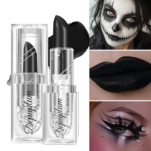 Image of Depuplum 3Pcs Black White Red Lipstick Lip Face Body Paint for Women
