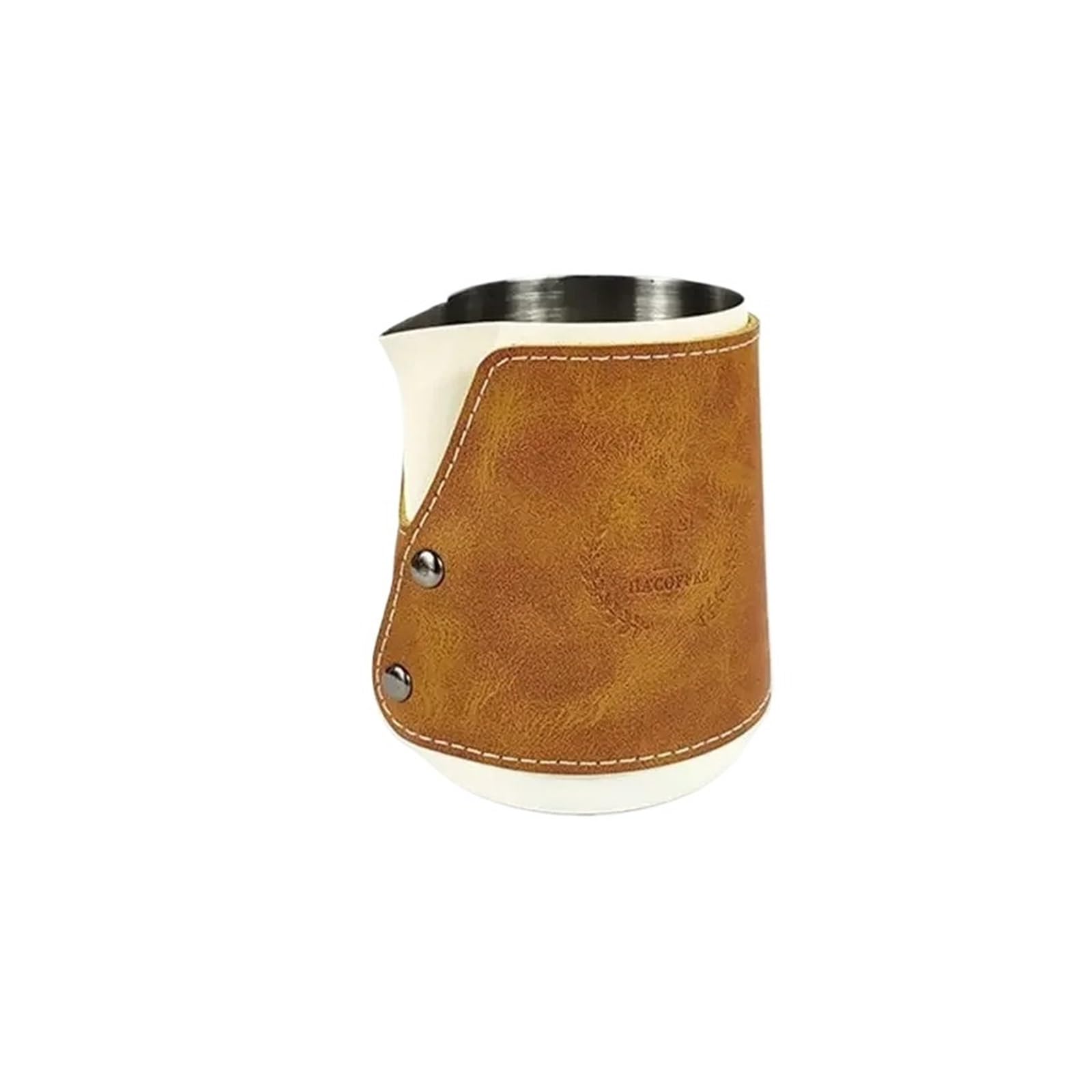 Custodia in pelle di schiuma ispessita con bocca appuntita for serbatoio del latte in acciaio inossidabile 304 da 450 ml(White)