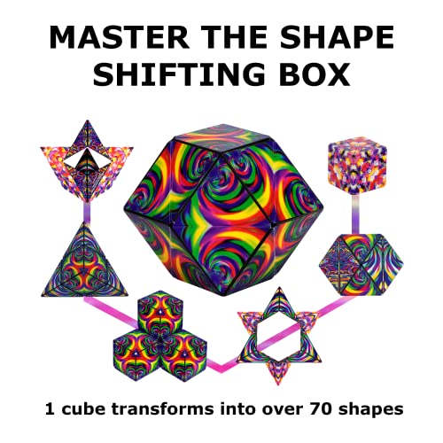 Shashibo Shape Shifting Box - Award-Winning, Patented Fidget Cube W/ 36 Rare Earth Magnets - Transforms Into Over 70 Shapes, Download Fun In Motion Toys Mobile App (Artist Series - Confetti) #TOP3