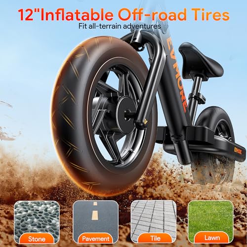 Evmore Electric Bike For Kids,100W Electric Motorcycle Up To 10 Mph Electric Dirt Bike With 12 Inch Inflatable Tire, Adjustable Seat For Boys Girls Ages 3-5 Years Old thumb #4