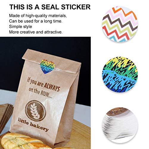 EXCEART Adesivo de Vedação Do Dia Dos Namorados de 1 Polegada Rolo Redondo Autoadesivo Selos Em Form