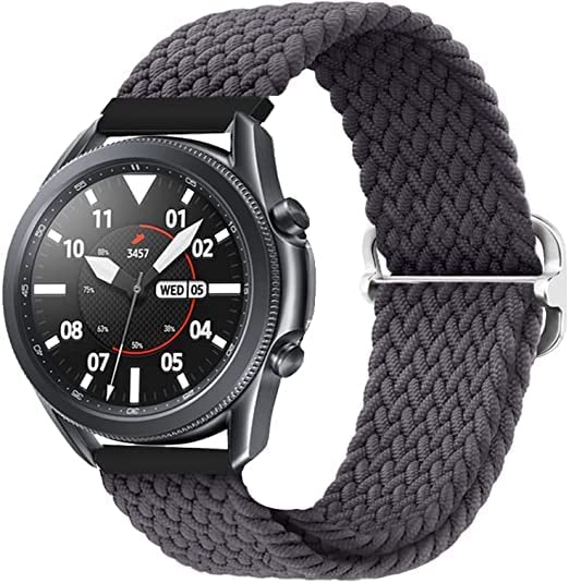 XANES® Braided Band Compatible with Samsung Galaxy Watch 3 45MM Nylon Stretchable Watch strap for Men/Women.