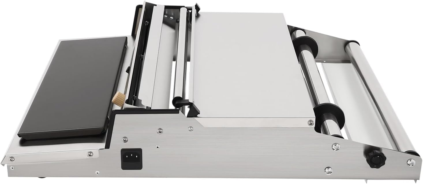 Máquina Envolvedora Manual De 45 Cm para Envasado De Alimentos: Calor Ajustable, Dispensador De Film Transparente con Cortador Y Control Individual para Bandejas Grandes