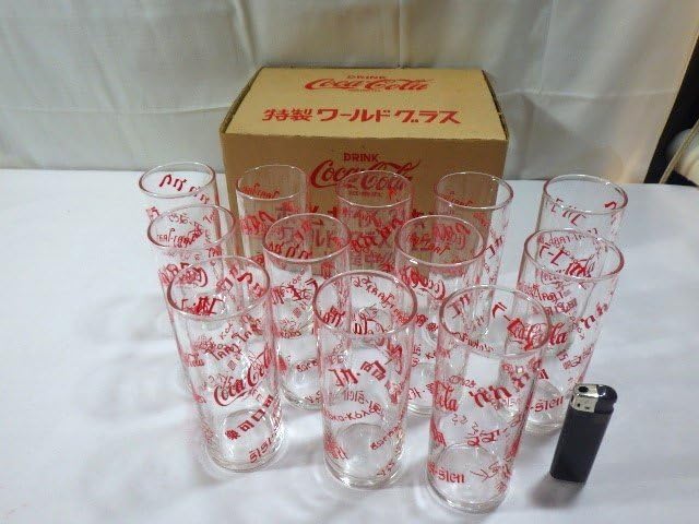 Amazon.co.jp: 108： コカコーラ ワールドグラス 1ダース 12個 まとめ 