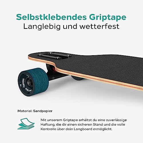Sporterra Longboard [Sommer-Angebot] - Longboard Erwachsene und Jugendliche - Optimiert bis ins kleinste Detail für unvergessliche Abenteuer auf dem Long Board