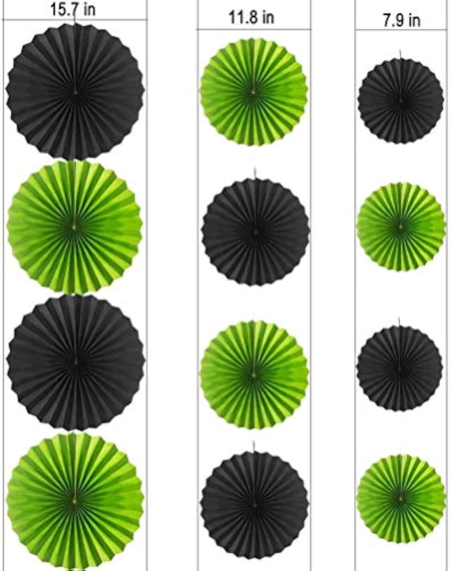12pcs Hanging Paper Fans Decorations, Gift for Parties