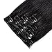 #1 Jet Black 100% Real Remy Clip in Hair Extensions Human Hair 16-22inch Grade AAAAA Natural Hair Full Head Standard Weft 8 Pieces 18 Clips Long Straight for Women 18