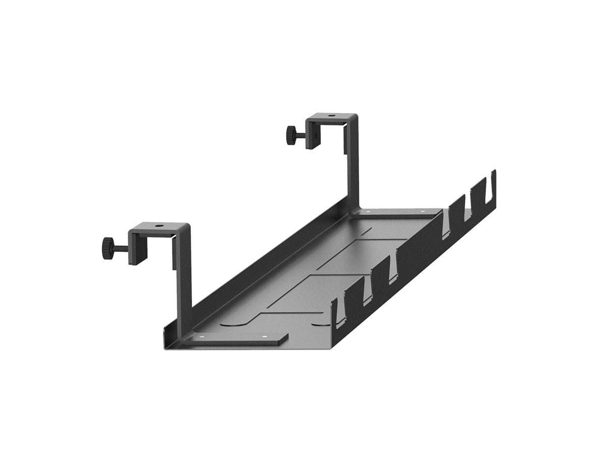 Monoprice Cable Tray Organizer - Under Desk Cable Management, Ideal for Wood Top Tables/Desks, Black - Workstream Collection