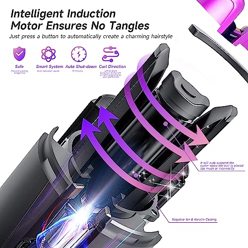 Cordless Automatic Curling Iron,Ceramic Auto Hair Curler With Lcd Display 6 Temps & Timers,Portable Usb Rechargeable Curling Iron Wand,Detangle & Scald-Free,Auto Shut Off,Fast Heating For Hair Styling #TOP1