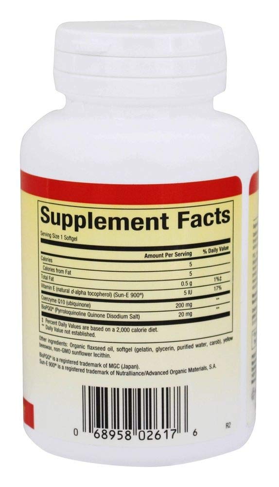 Natural Factors PQQ-10 with BioPQQ 20 mg and CoQ10 200 mg, 60 Softgels — Amazon image 2