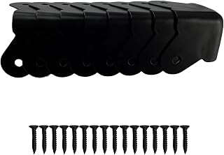 Heavy Duty Black Corner Protectors 8 Pack Iron Edge Guards for Furniture and Boxes Anti Dent Protection with Mounting Screws Powder Coat Finish