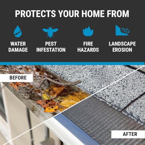 Image of RAPTOR GUTTER GUARD - 48 FT. (Nominal) Contractor Grade Stainless Steel Micro-Mesh Gutter Guard Kit with Screws Included. Fits 6 in. & 7 in. Gutters. DIY-Friendly. (7.187 in. x 47.625 in.)