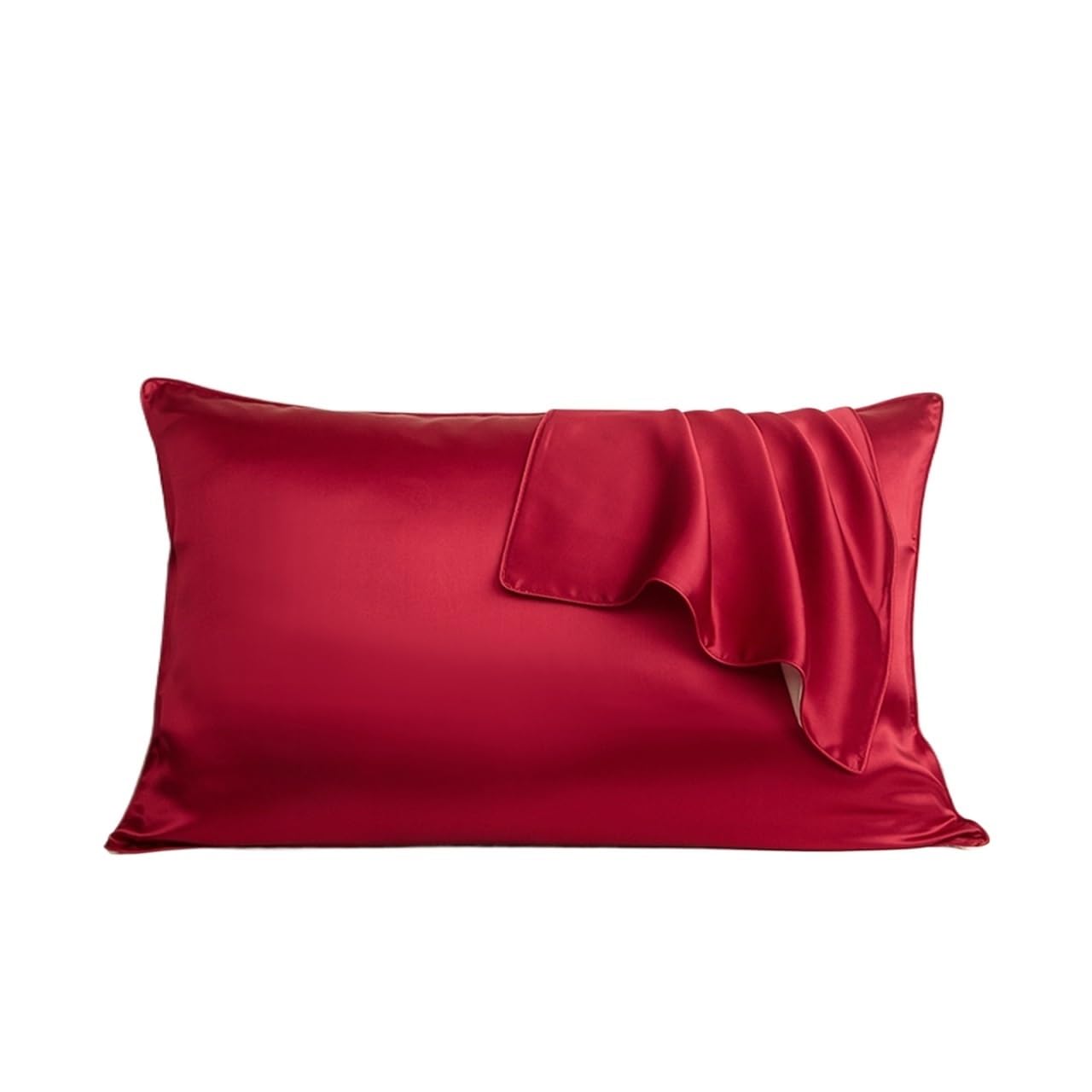 Silk Pillowcase Silk Pillow Case Pure Silk Pillowcase Real(RED)