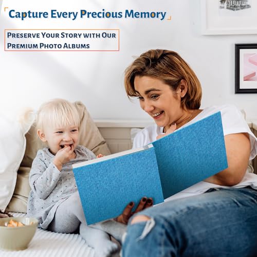 Image of Artfeel Photo Album Self Adhesive Scrapbook,Large Photo Book for 4x6,5x7,8x10 Pictures,DIY Album for Baby Wedding Family Travel Birthday,with Metallic Pen and Scraper