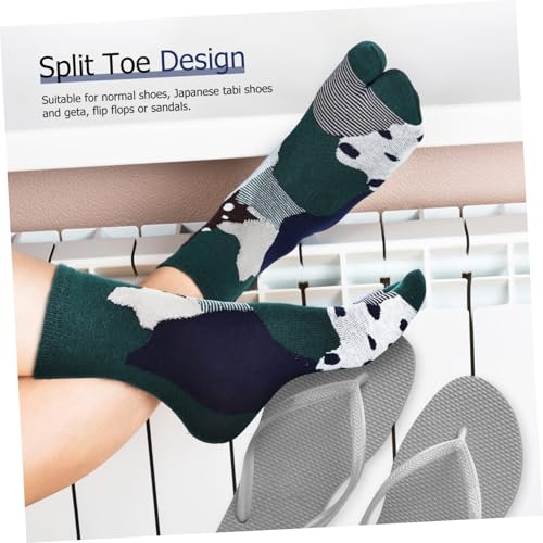 Calcetines de dos dedos transpirables de algodón LIFKOME pack de 5 pares 5