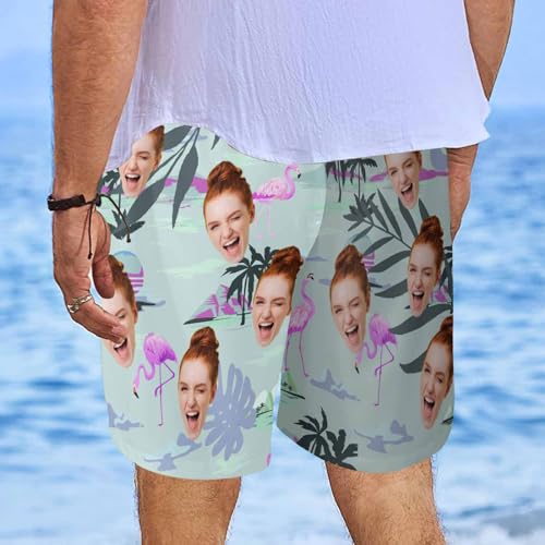 Custom Face Matching Swimsuit for Couple,Personalized Swimwear & Men's Swim Trunks Customized Swimsuits Gifts for Him Her4