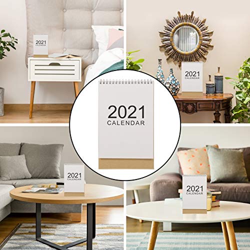 TOYANDONA 2021 Bureau Kalender Desktop Maandelijkse Flip Kalender Decoratieve Zelfstaande Coil Kalender voor School… - Image 8