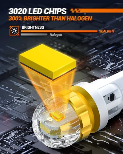 image for SEALIGHT 194 LED Light Bulb 6000K White 168 T10 W5W 2825 Super Bright 