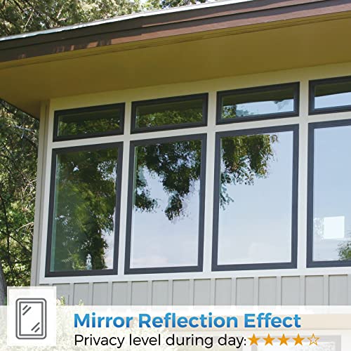 Lifetree Reflective One Way Window Film Privacy: Mirror Window Tint Film Heat Control Sun Blocker - Image 2