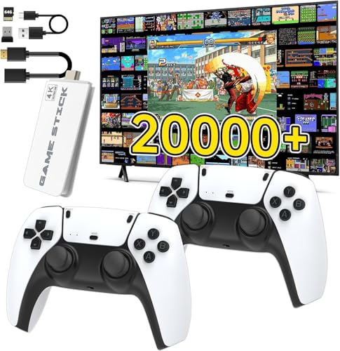 Image of HDMI 4K Wireless TV Game Console Stick 4K，Retro Game Stick with Built-in 9+ Emulators, 20,000+ Games, 4k Hdmi Output & 2.4GHz Wireless Controller, Retro... (Classic Edition)