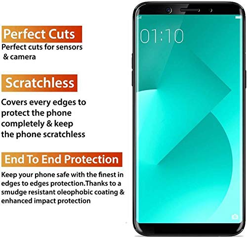 Image of Screen Protector for Oppo A83 (Black) Tempered Glass Edge-to-Edge 6D Screen Guard With Installation Kit
