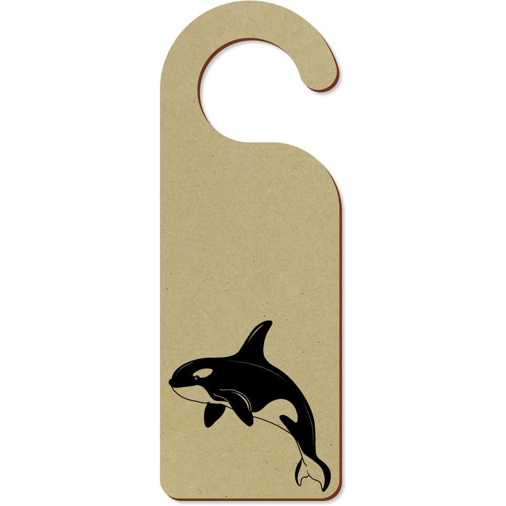 'Orca Whale Jumping' 200mm x 72mm Door Hanger/Sign (DH00044679)