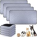 4 Pack Guinea Pig Cage Liners Absorbent Reusable Washable Guinea Pig Pee Pads Waterproof Bunny Hamster Bedding Puppy Kitten Whelping Box Mats for Cat Small Animal Dog(Regular Style, 24 x 48 Inch)