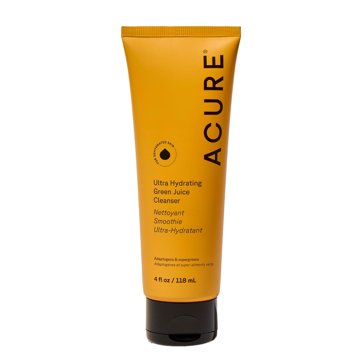 AcureUltra Hydrating Green Juice Face Cleanser - Day & Night Facial Cleansing Foam, 4 fl oz
