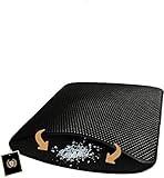 🔶 WASSERABWEISEND - Die wasserundurchlässige Unterseite der Katzenstreu Matte wird aus einem robusten und ungiftigen EVA-Schaum gefertigt. Der smarte Katzenklo Vorleger von FLLUFFY verfügt über eine wasserabweisende Eigenschaft, so bleib Ihr Boden geruchsfrei, trocken und hygienisch sauber.