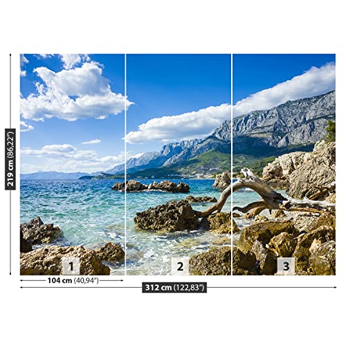 Papier Peint Mer Croatie Tulup 312x219cm Décoration Murale