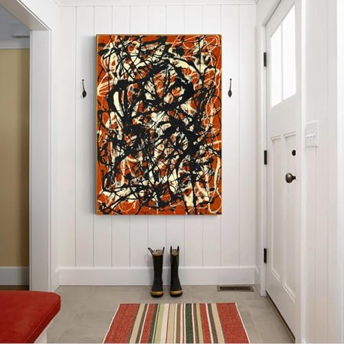 Jackson Pollock Forme Libre tableau prêt à suspendre cadre intérieur - 4