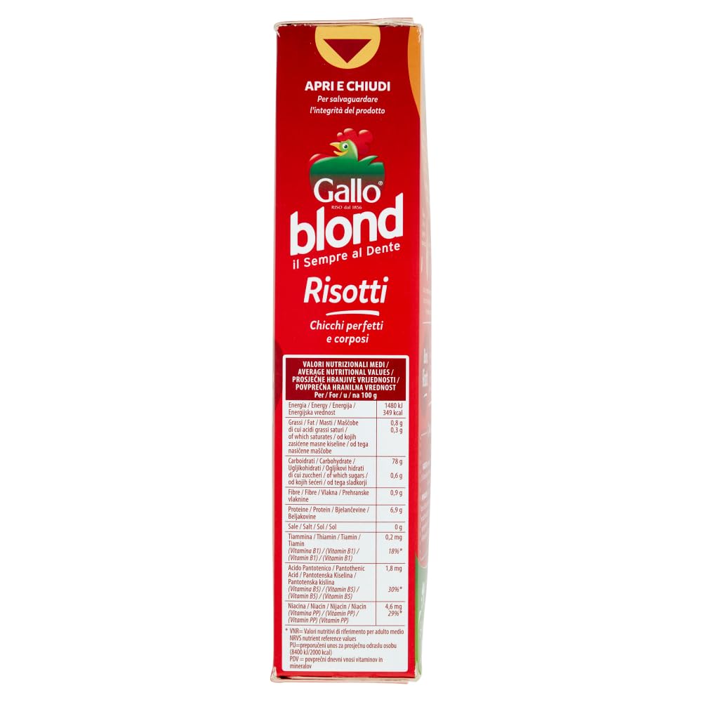 Italian Gourmet riso per risotti Blond italienischer Reis 12 x 1kg 10 Min | Chicchi selezionati, piatti cremosi all'italiana, schnelle Zubereitung in, Gesamtnettogewicht 12 kg + Kostenlos Polpa 400g